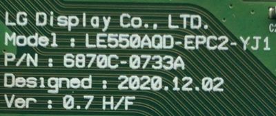 T-CON PARA TV LG OLED / NUMERO DE PARTE 6871L-4975B / 6870C-0733A / LE650PQY (HP)(C6) / 4975B / LE550AQD-EPC2-YJ1 / PANEL AC650AQY APA1_RS / MODELO OLED65A1PUA / OLED65A1PUA.DUSQLJR - Imagen 3
